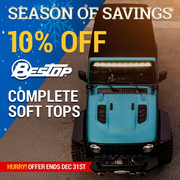 Save 10% Off Bestop Complete Soft Tops!